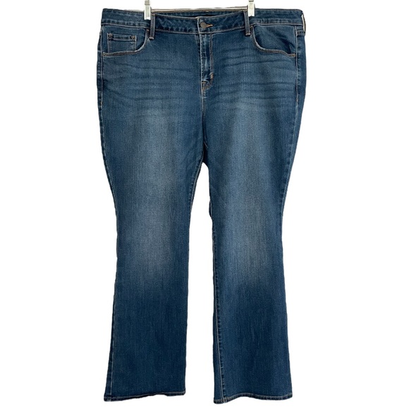 Kicker Boot Cut Mid Rise Old Navy Blue Jeans Plus Size 18 Petite - Picture 5 of 11